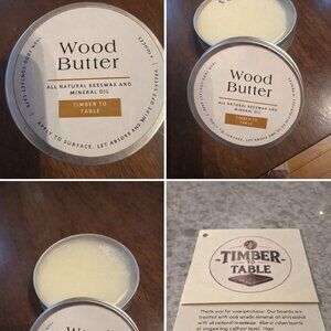 Timber to Table All-Natural Wood Butter | Food-Safe Beeswax & Mineral Oil